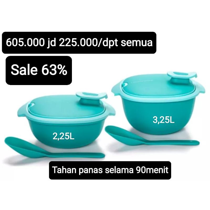 WARMIE TUP SET TOSKA ( 2 ) TUPPERWARE | WADAH SAJI
