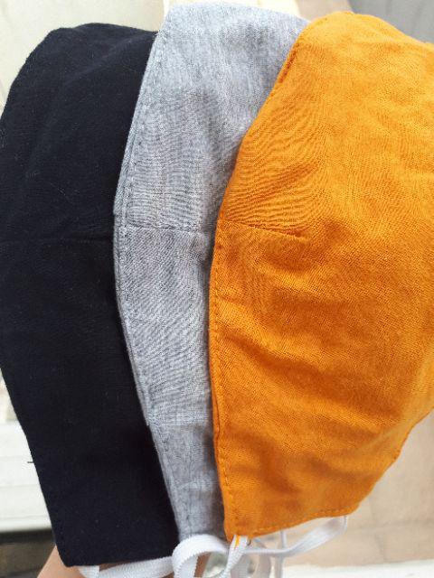 Masker Kain 3 Lapis Selip Tissue Filter Jadi 4 Lapis 4ply Face Mask Katun Anti Debu Cotton Mask