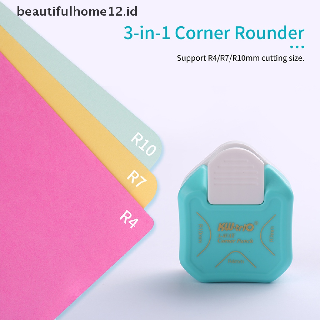 【beautifulhome12.id】 3-in-1 Mini corner trimmer Corner Rounder Punch Round Corner Trimmer Cutter .