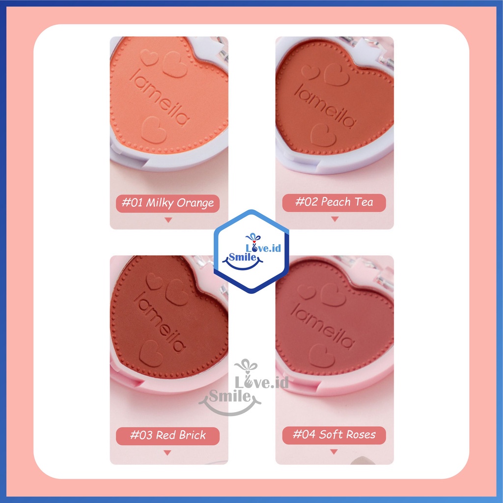 LAMEILA Love Natural Orange Rouge Blush 4 Color Blush On L37