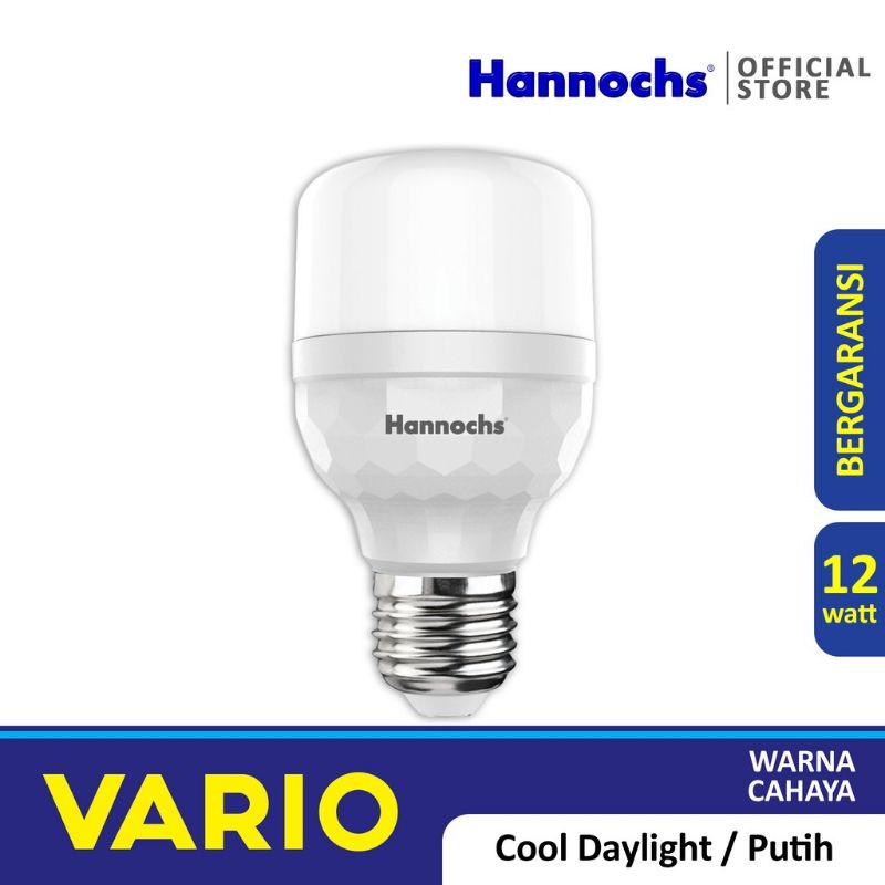 Paket 5 pcs Hannochs Vario 12 watt Cahaya Putih