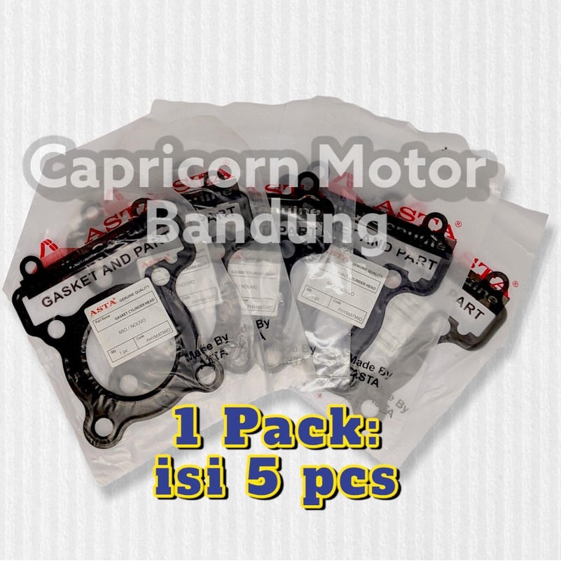 PAKING GASKET CYLINDER HEAD ATAS MIO KARBU NOUVO ASTA ISI 5 PACKING KOP