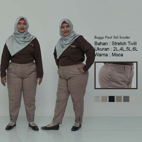 8 L - 6 L - 5 L -BAGGY PANTS Jumbo Hitam Navy Army Cream Moca Capucino Dark Grey / Celana Kerja Wanita Jumbo / Calana Kantor Big Size Wanita / Celana Karet Katun Kekinian / Celana Bahan Formal Jumbo Model Terbaru / Celana Seragam Wanita Modern