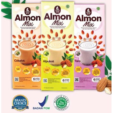 MamaBear Almon Mix 6 varian rasa Cokelat Coffee Alpukat Strawberry, Taro Caramel | Pelancar ASI | ASI Booster