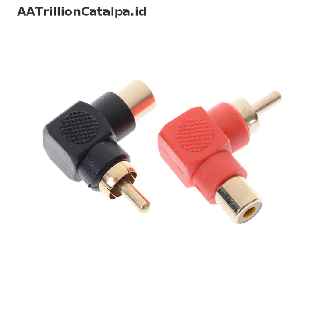 1pc Adapter Konektor Plug RCA Male Ke Female Sudut Kanan 90 Derajat Untuk Handphone