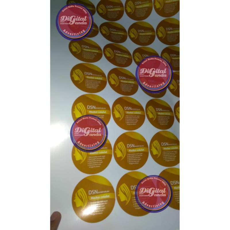 

CETAK STIKER TRANSPARAN A3+ LAMINATING DOFF ATAU GLOSSY (PRINT & CUT)