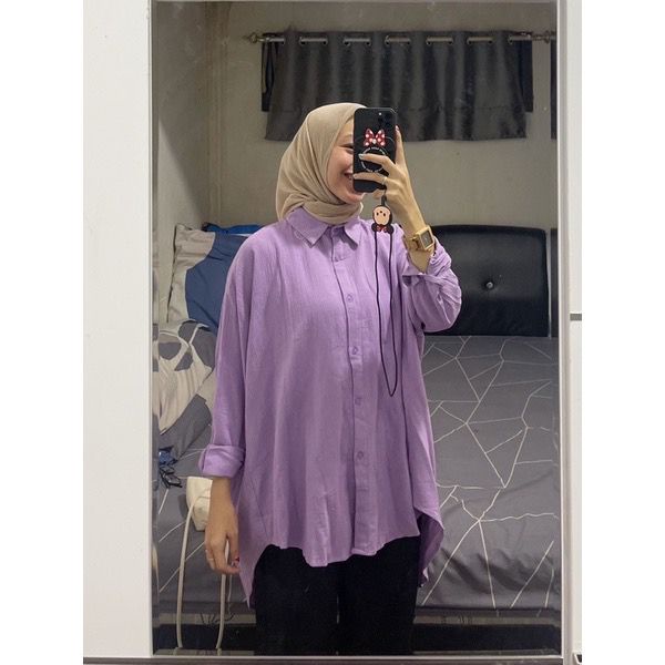 1KG MUAT 5PCS | VANES AIRFLOW CRINCLE ATASAN KEMEJA FULL KANCING HITS OOTD SELEBGRAM FASHION KOREAN STYLE TERBESTSELLER