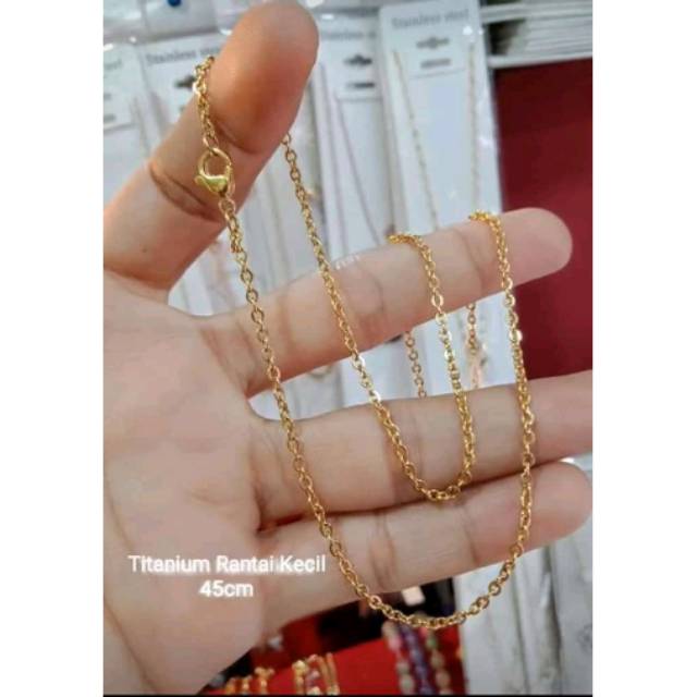 Kalung titanium Wanita Anti karat Model Rantai