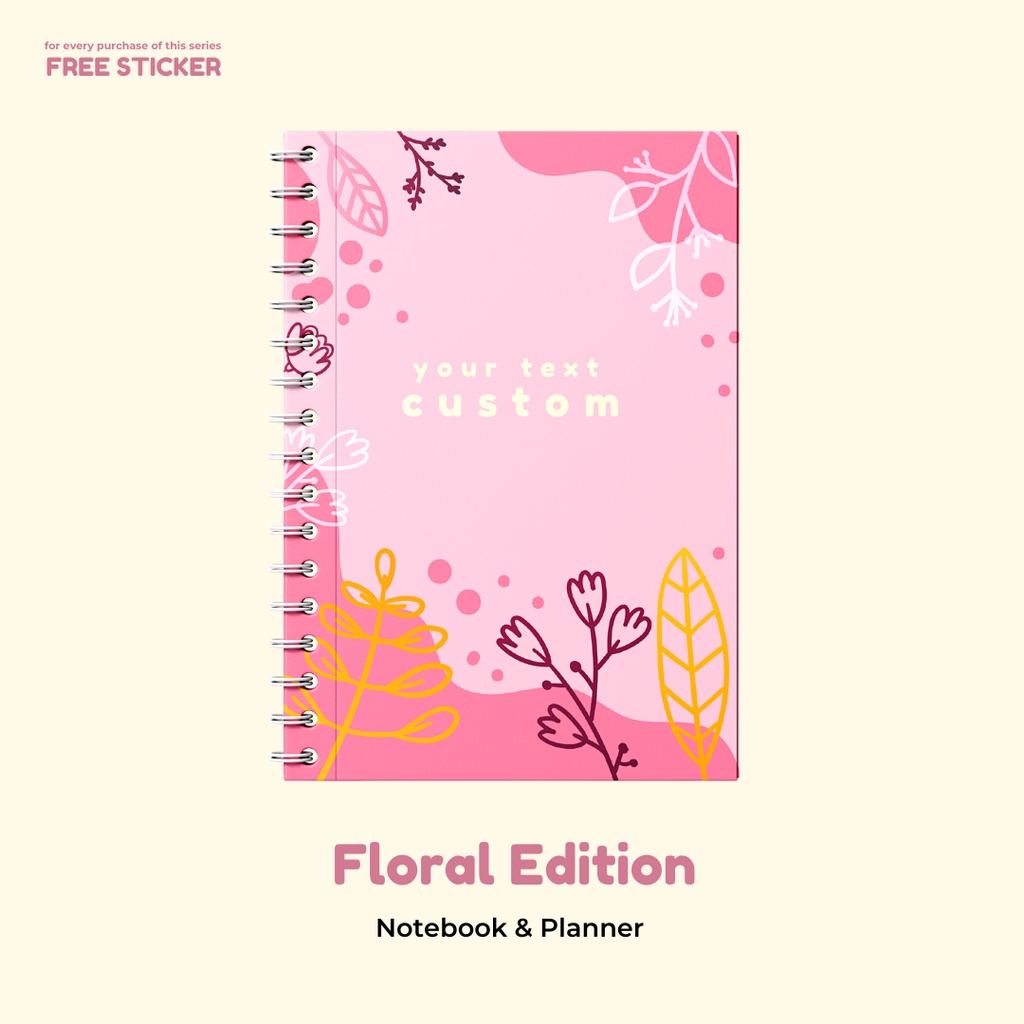 

Floral Edition 3 - Notebook & Planner ( Custom Tulisan / Nama )