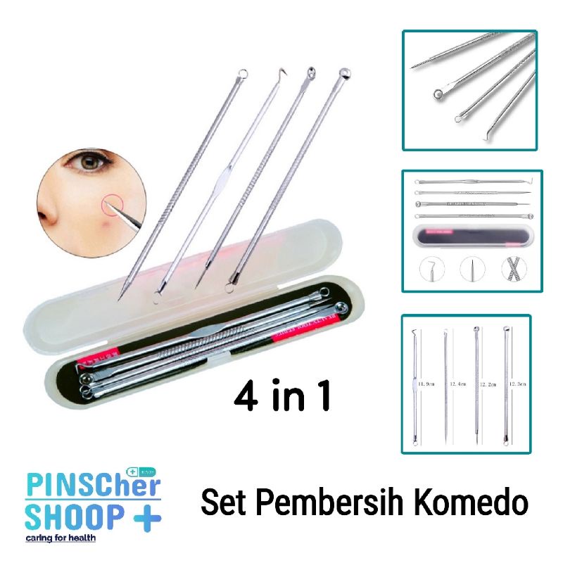 Set Pembersih Komedo Paket 4 in 1 Pencabut Komedo