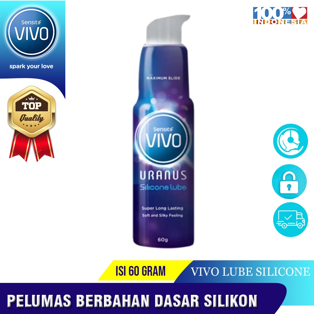 Sensitif Vivo URANUS Silicone Lube Lubricant Gel 60G Pelumas Silikon Pelicin Lubrican Alami