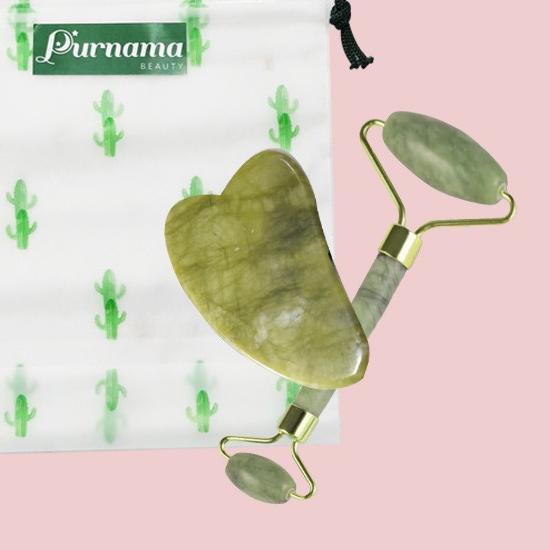Purnama Beauty Set Face Roller & Gua Sha