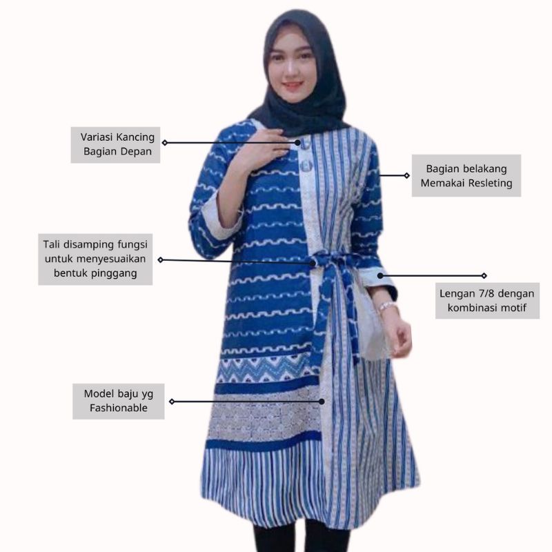 BISA COD M L XL XXL Jumbo //Batik Wanita Jaya Batik // Baju batik wanita// TUNIK