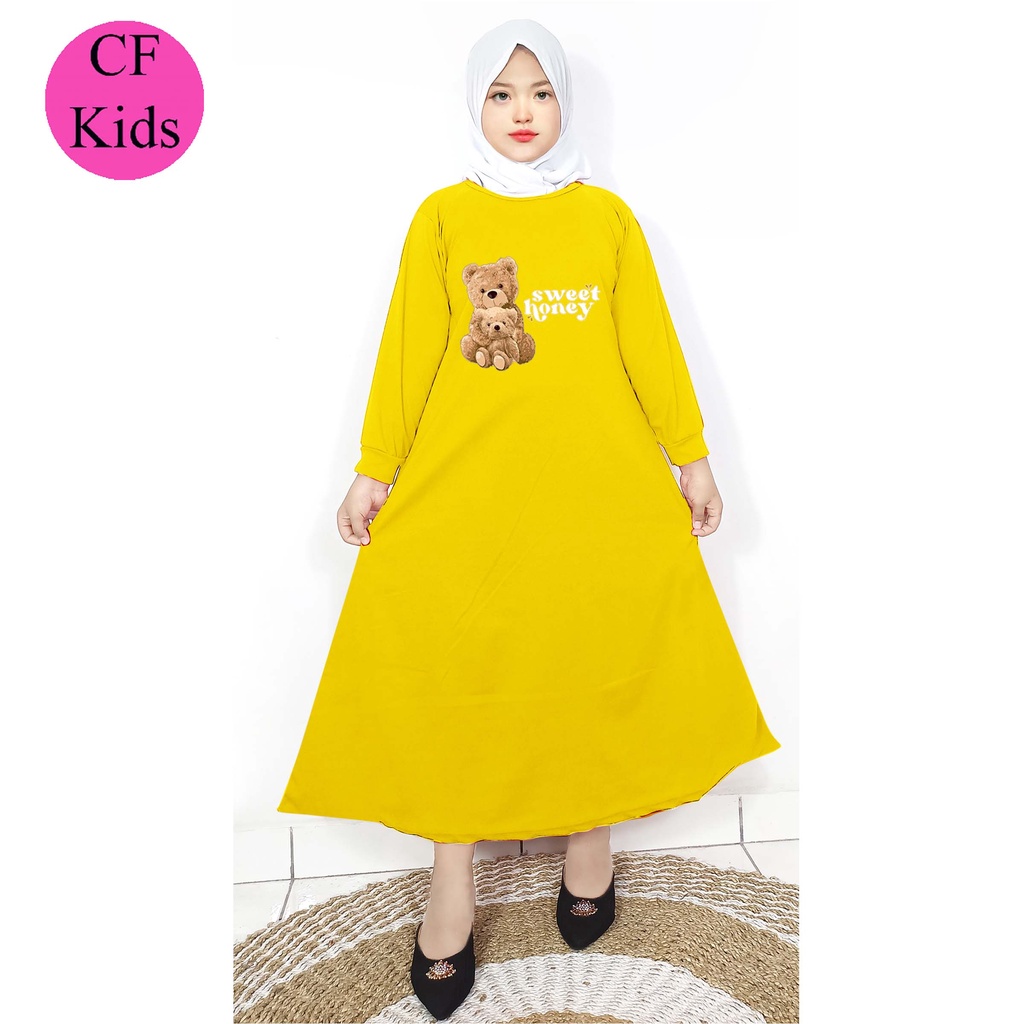 Gamis Anak Perempuan DTF Sweet Honey Bear CF Kids