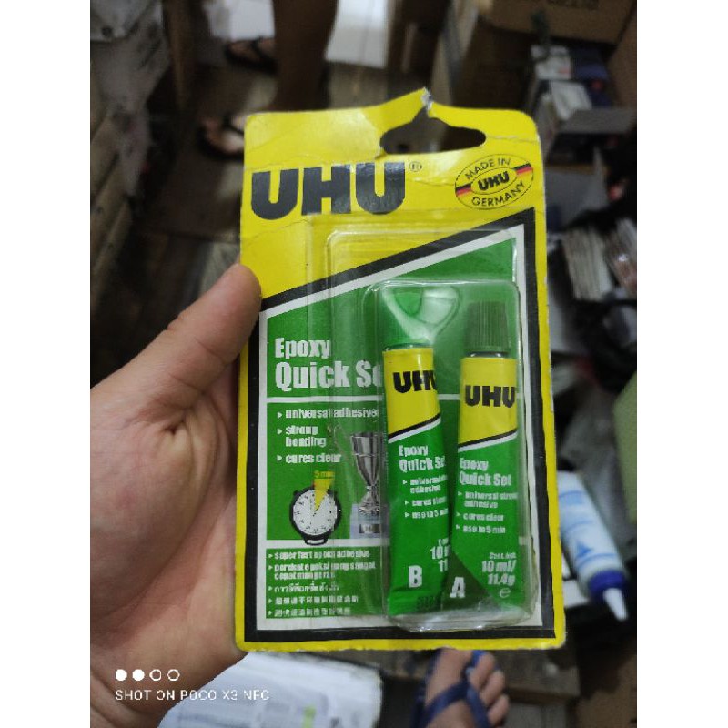 

lem. uhu epoxy quick set a dan b 10 ml