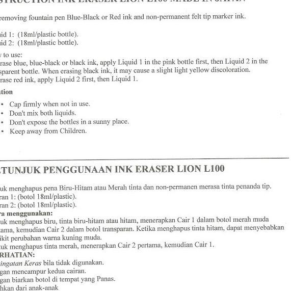 

Stok terbatas!.. penghapus tinta stempel lion ink eraser no 100