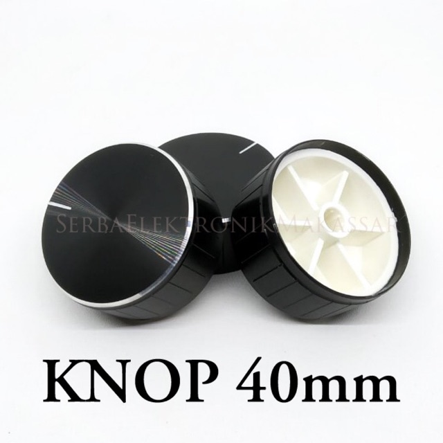 Knop Potensio 40mm Hitam