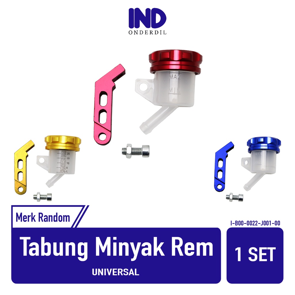 Tabung-Tempat Minyak-Oli-Oil Master Rem CNC Untuk Semua Jenis Motor-Universal Biru-Merah-Emas