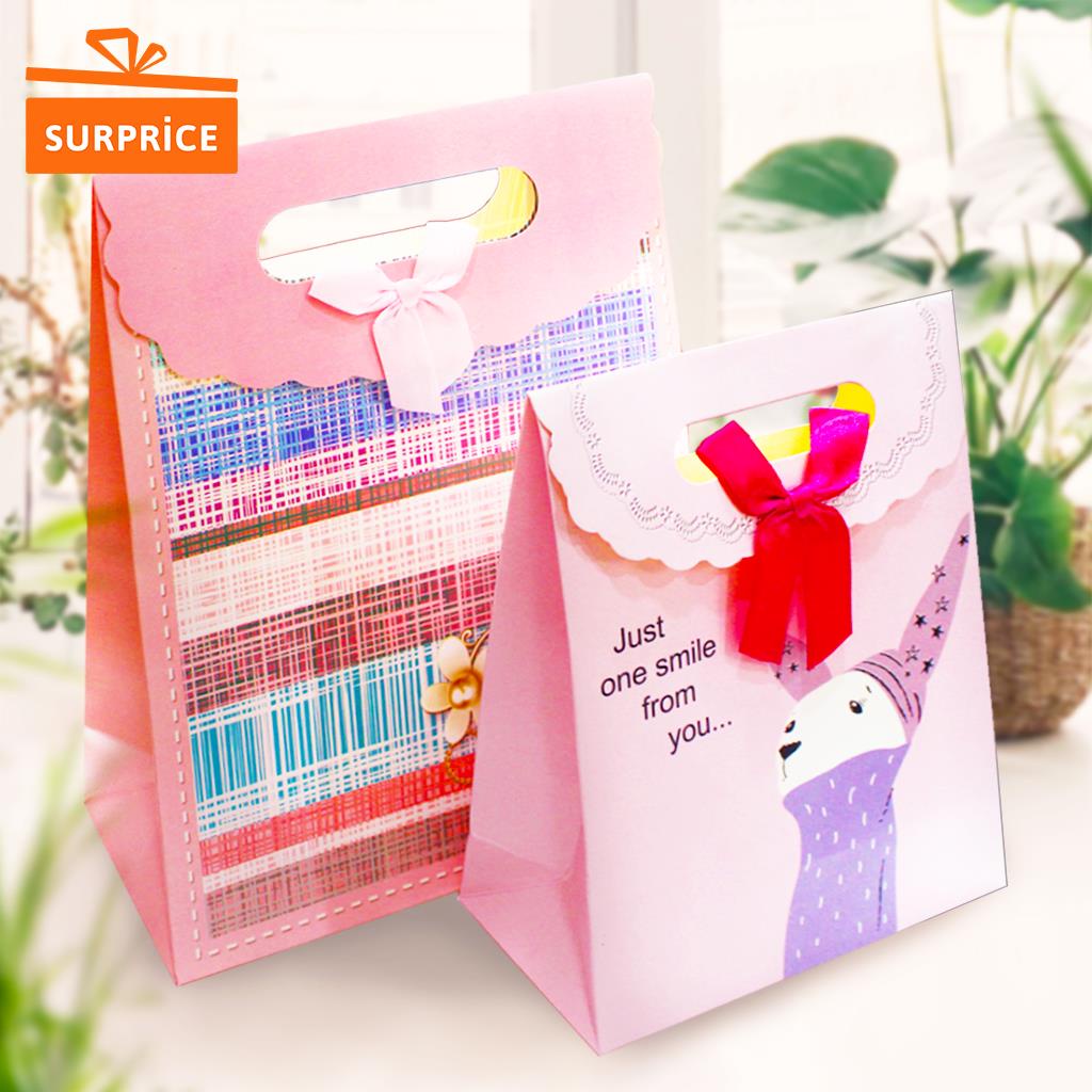 

Surprice Paper Bag 19x26.5x9cm / Paperbag Jepret Velcro / Goodie Bag