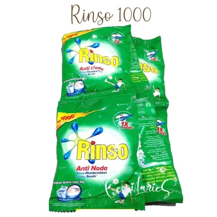 RINSO RENTENG ISI 6 X 44 Gram // RINSO ANTI NODA MURAH // DETERGEN 1000