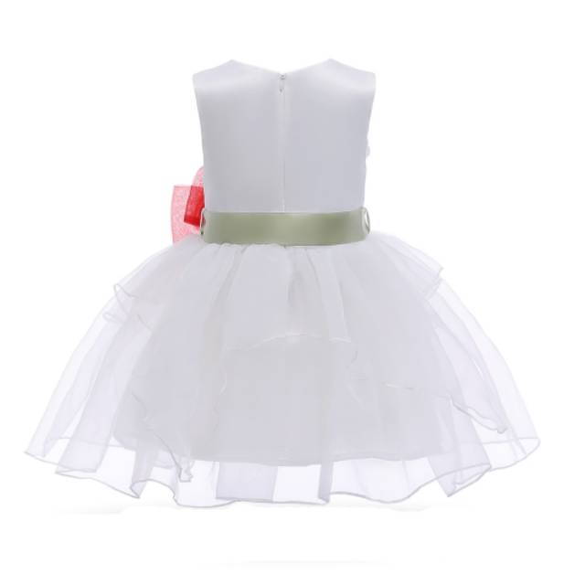 GA2597 FINELLA DRESS PESTA GAUN TUTU ANAK PEREMPUAN PINK PUTIH IMPORT MURAH BUNGA