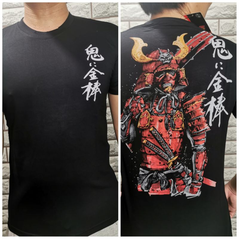 baju pria samurai Jepang/kaos atasan cowo/baju motif  gambar Jepang samurai
