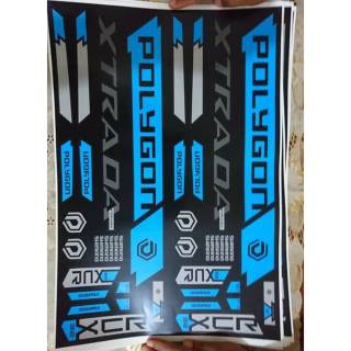 DECAL STIKER SEPEDA POLYGON  XTRADA DAN SHOCK DEPAN 