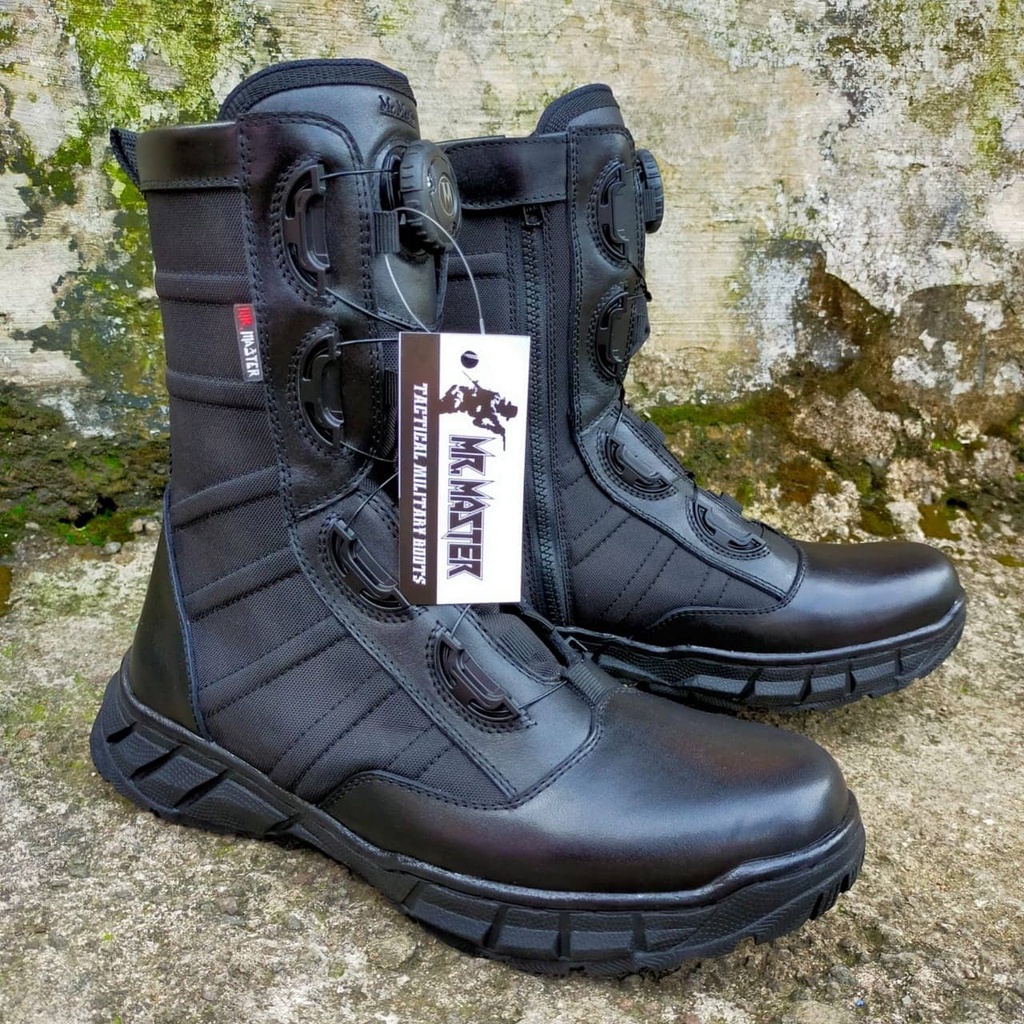 SEPATU PDL TALI PUTAR NINJA MR.MASTER KULIT SAPI ASLI SEPATU PDL DINAS LAPANGAN TNI POLRI SECURITY