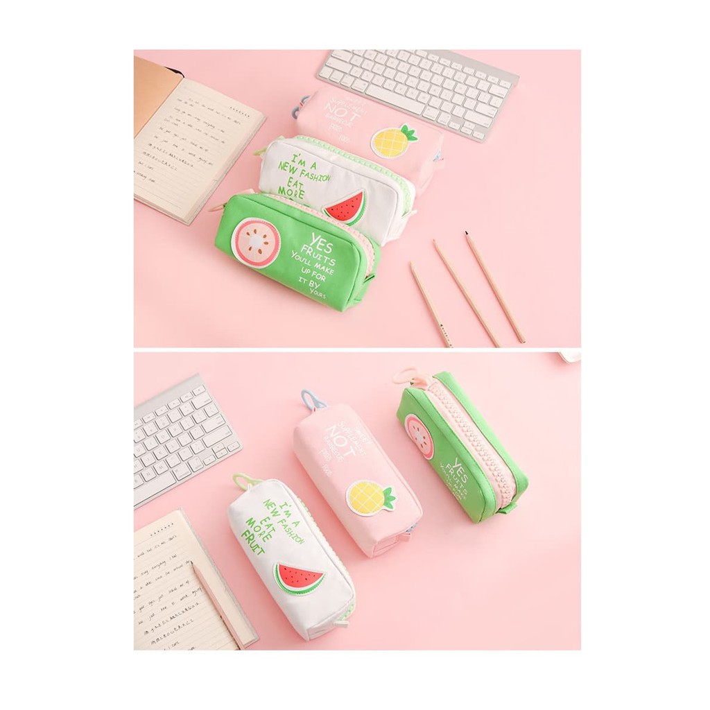 

KAWAII FUNNY FRUIT BIG ZIPPER LARGE PENCIL CASE / TEMPAT PENSIL