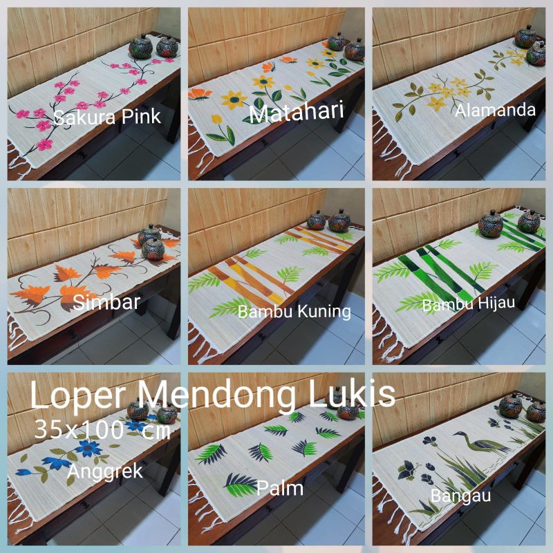 TERMURAH.. TAPLAK MEJA TAMU LOPER LUKIS.