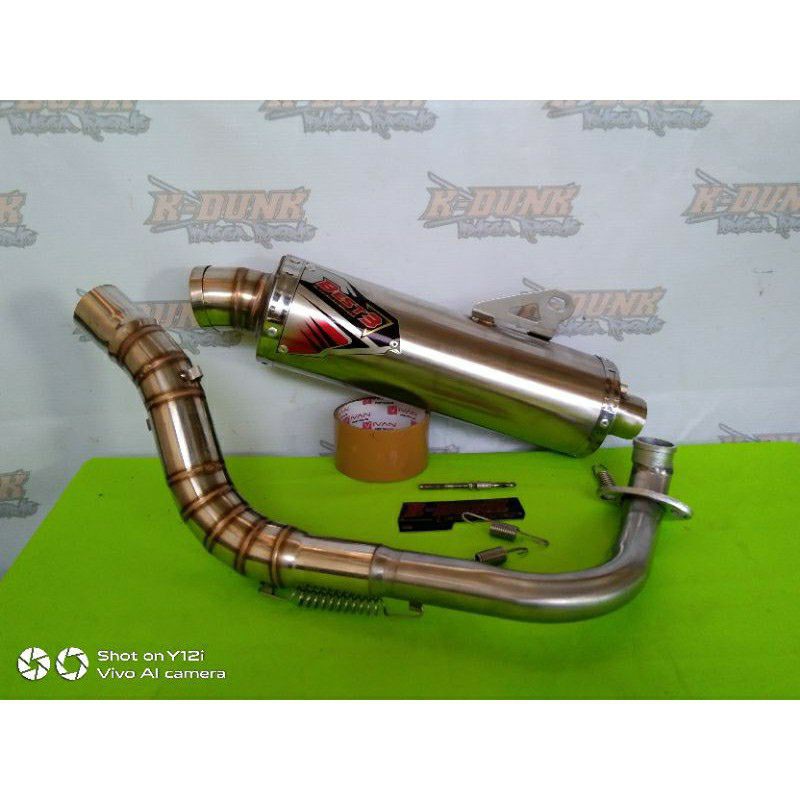 KNALPOT BEST3 BEAT SCOOPY GENIO INLET 38