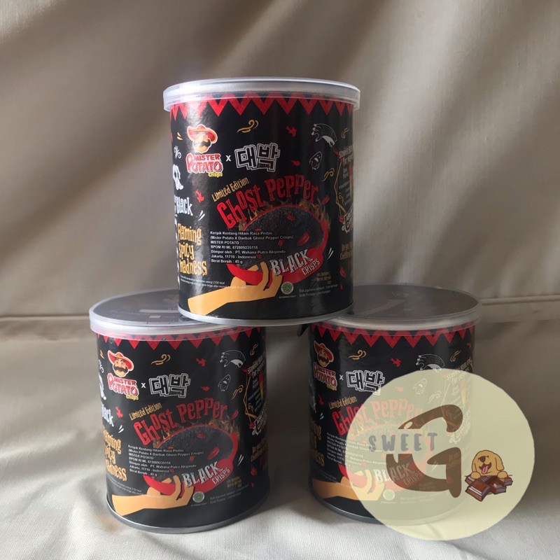 [LIMITED]MISTER POTATO GHOST PEPPER BLACK CHIPS  45gr