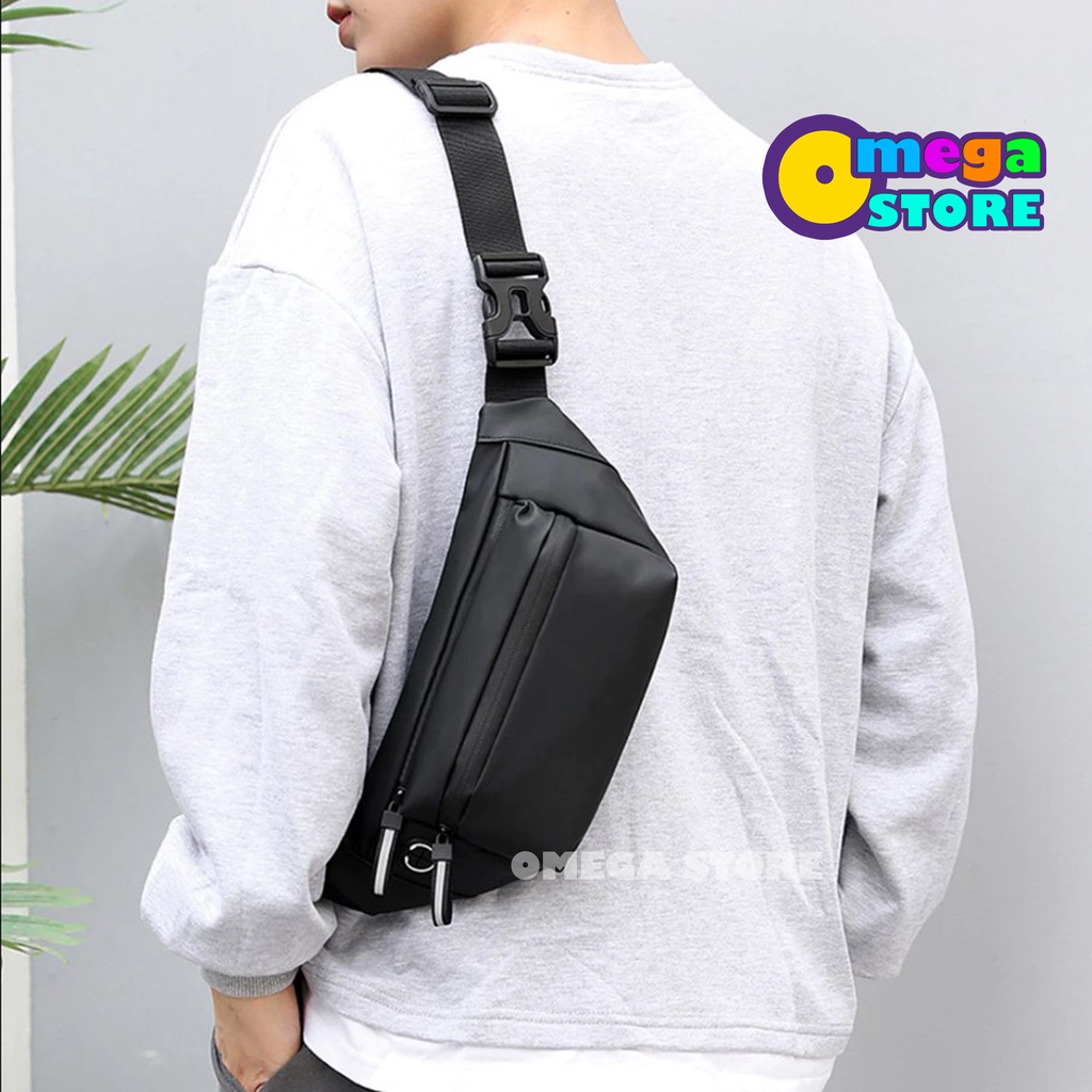 [O&amp;S] Tas Selempang Pria Tas Slempang Anti Air Slingbag Trendy Bahan Premium-OS104