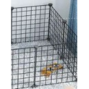 Kaikki DIY Kandang Hewan Peliharaan / Kandang Kucing / Kandang Anjing  Pagar Besi/ pagar hewan peliharaan-hitam 4PCS/Set