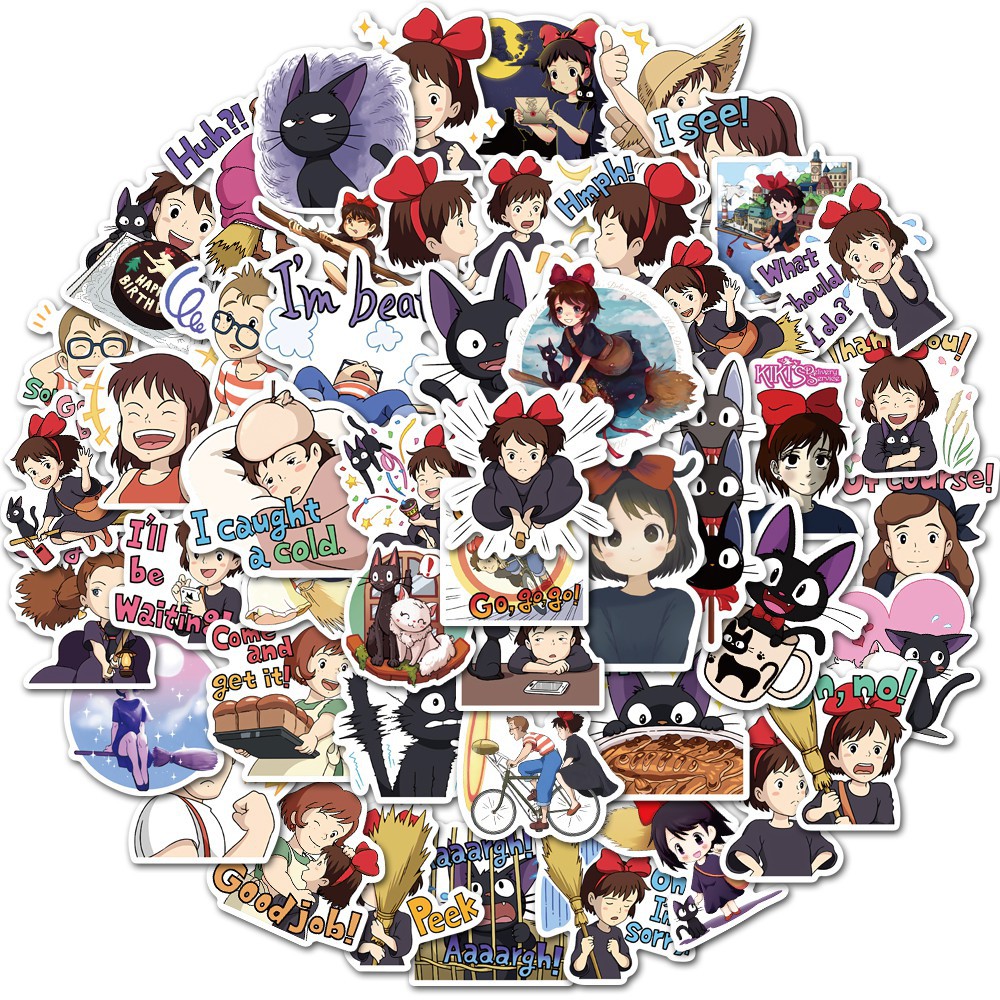 KD001 – Sticker / Stiker Anime Jepang Kiki’s Delivery Service Studio Ghibli