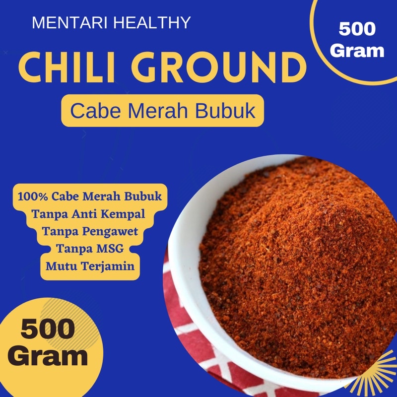 Chili Ground 500Gr / Cabe Merah Bubuk 500Gram