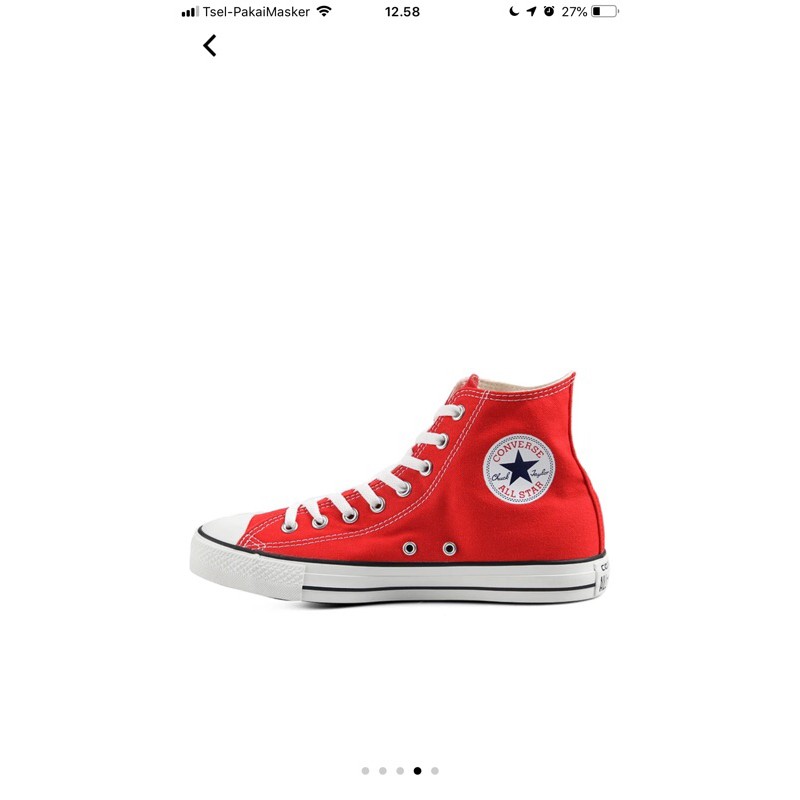 Converse Original Authentik Chuck Taylor All Star Hi Merah/Red PRELOVED