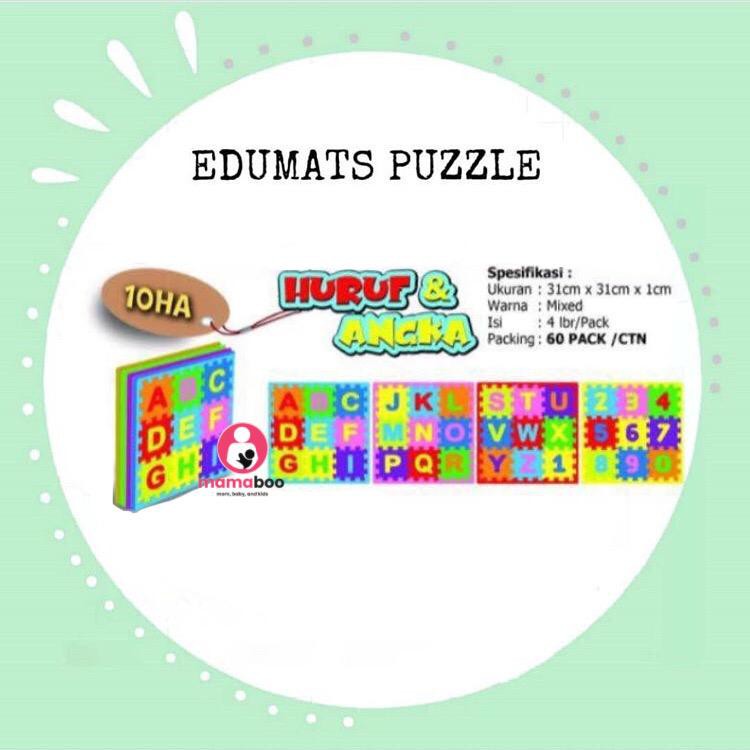 Edumats Puzzle Mini Angka Gambar 4 lembar