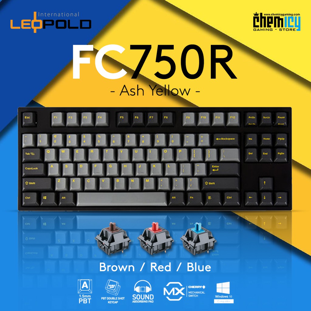 Leopold FC750R Ash Yellow Mechanical Gaming Keyboard