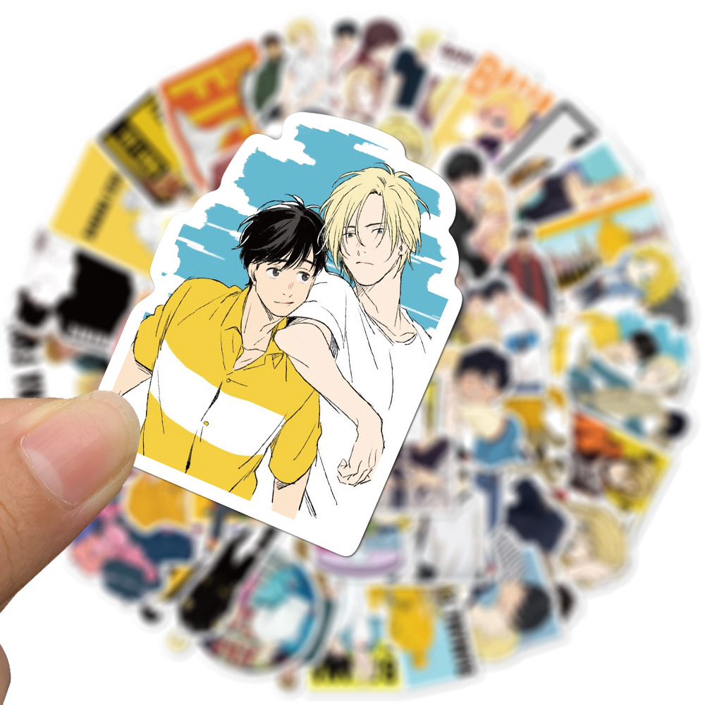 50 Japanese Anime BANANA FISH graffiti stickers luggage car refrigerator notebook skateboard guitar decoration stickers