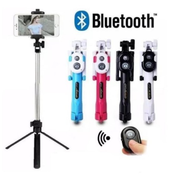 Tongsis Bluetooth 3IN1 Tripod + Tomsis / Tongkat Narsis