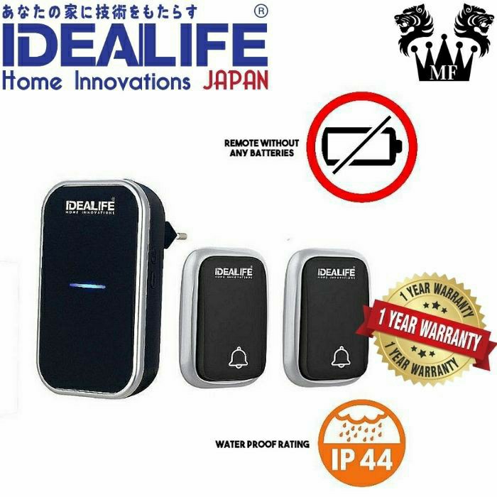 Bell Pintu Rumah Wireless 2 remote Idealife IL 295S 295 S IL295S waterproff