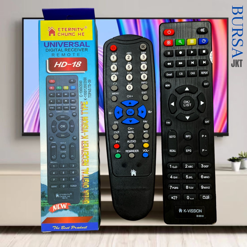 REMOTE KVISION TOPAS BROMO UNIVERSAL C1000 C2000 B0301 HD18