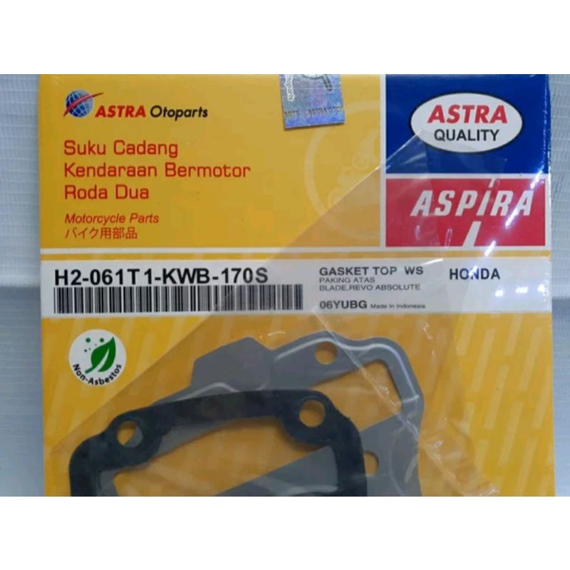 paking packing gasket perpak topset top set balade revo absolute original aspira