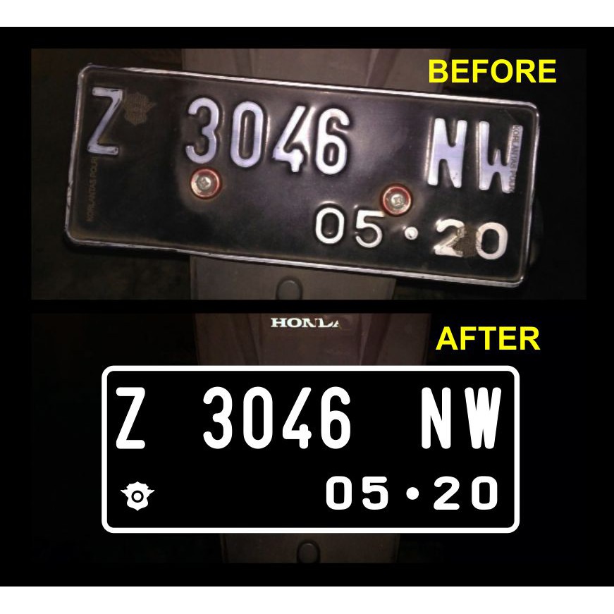 Stiker Motor Sticker Cutting Skotlet unik keren TNBK Plat Nomor MOTOR reflektor LARIS BEST SELLER