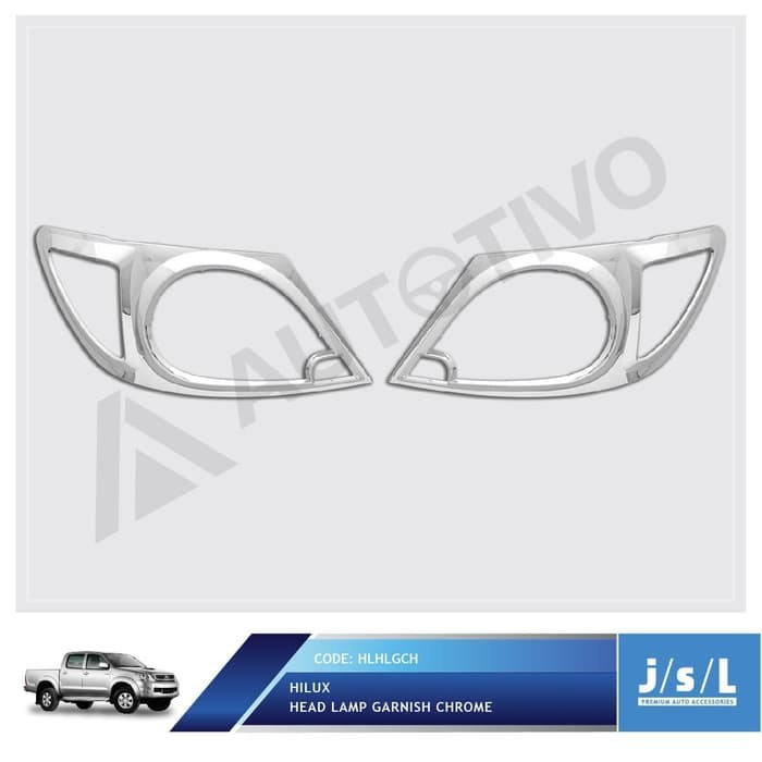 Garnish Depan Hilux Head Lamp Garnish Chrome