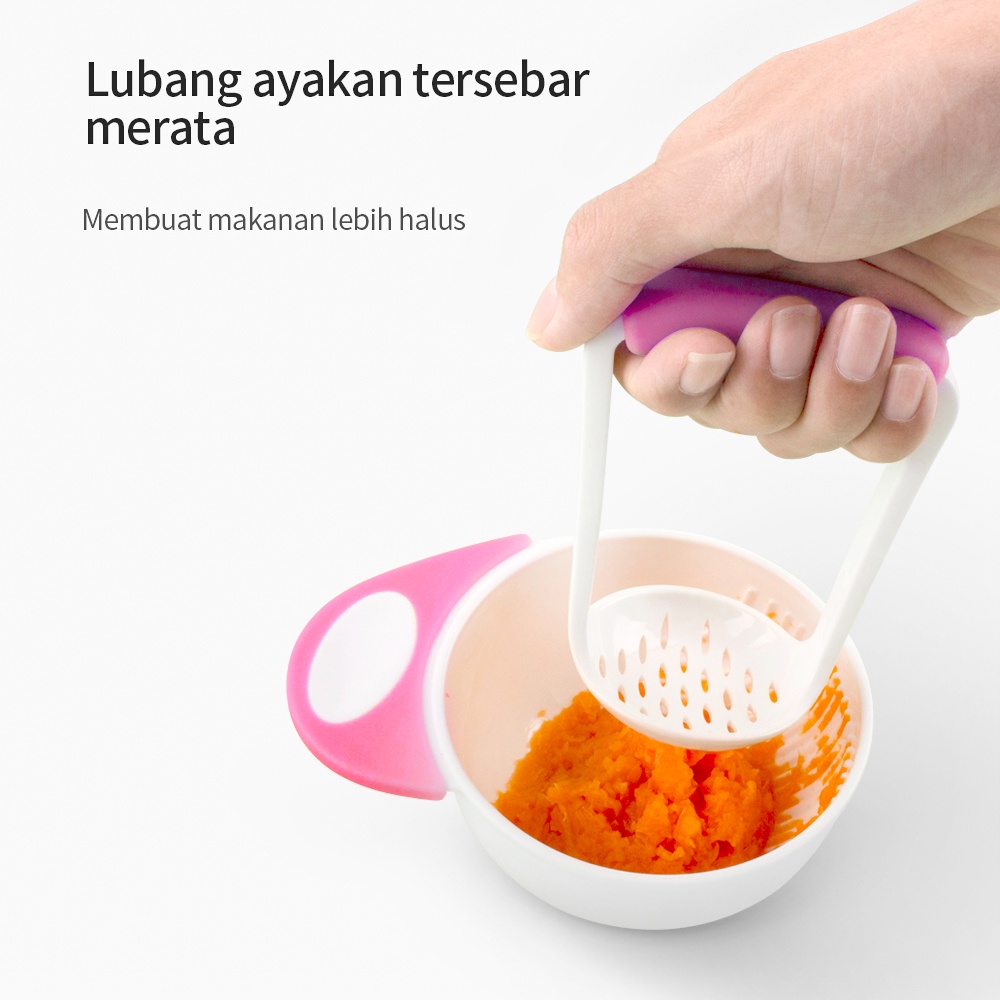 Aikoky Baby Food Maker Set Grinding Bowl Mpasi Alat Pembuat Makanan Bayi