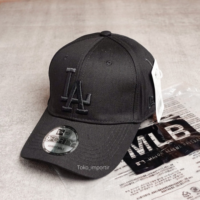 Topi Pria topi LA MLB import sport topi baseball pria wanita Full tag - Logo Hitam Bsr(H9C1) Topi Ba