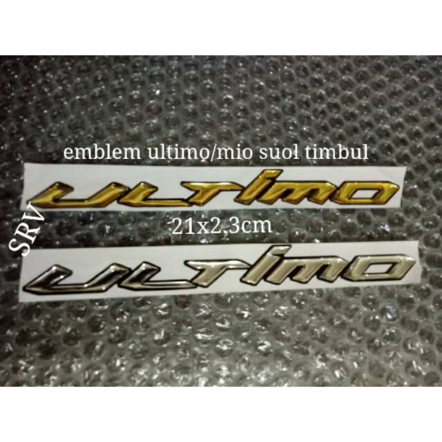 LOGO EMBLEM ULTIMO ( Mio Suol GT ) SILVER DAN GOLD TIMBUL