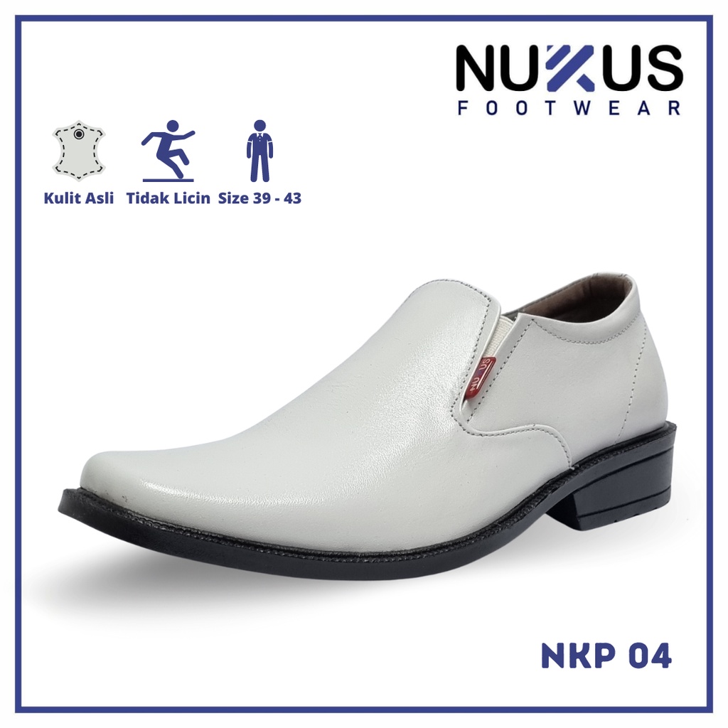 Nukus Sepatu Pantofel Pria  Kulit Sapi Asli - NKP 04 GB